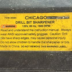 Chicago Electric Drill Bit Sharpner