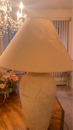 Stone jar lamp- 30” H