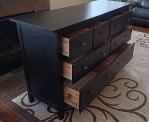 Ikea Hemnes 8-drawer dresser, black -brown