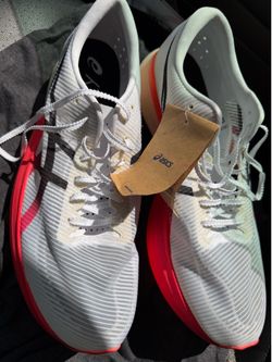 ASICS Metaspeed Sky white & red running shoes size 13