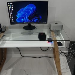 Production/Gaming/Streaming PC w/ Desk and Samsung S39C Monitor