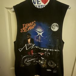Vintage Rodman basketball rockstar sleeveless T-shirt (Sz-(medium) #Streetwear