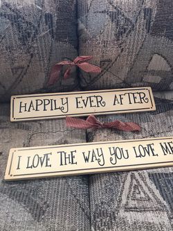 Wall decor with hangers $8 for both . Brand new