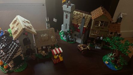 Lego Medieval Town Square fully assembled
