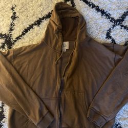 Brown Zip Up Hoodie
