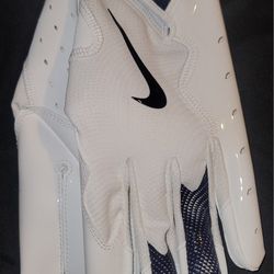 Brand New Nike Vapor Jet 8.0 Football Gloves White Navy Men Size Large