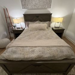 Industrial Queen-Sized Bedroom Furniture Set (Can Sell Separately)