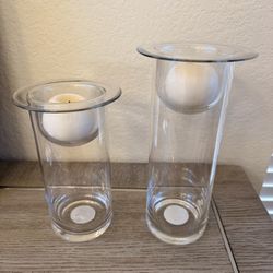 Glass Candle Holders