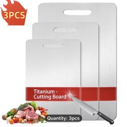 Brand New 3 PCs Titanium Cutting Board 