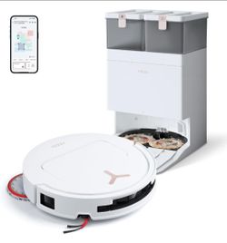 Yeedi M12 MAX Plus Robot Vacuum & Mop, 25000Pa Suction, OZMO Turbo 2.0 Mopping, 167°F Hot Water Wash & Hot Air Dry, TruEdge 2.0 Adaptive Edge Cleaning