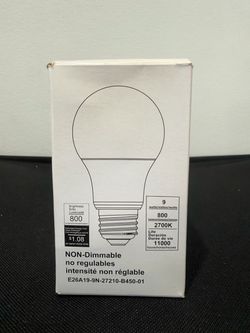 BRIGHTNESS BRILLO WHITE 2700K NON-DIMMABLE LED BULB- 9W (800)