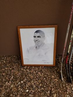 Earvin "Magic"  Johnson Pencil Draw Portrait. 1991 Rare Find