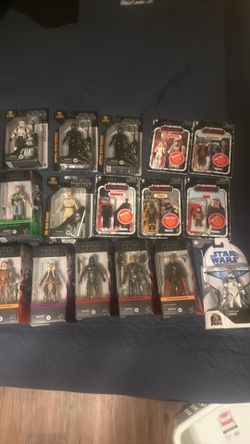 Star Wars black series and Funko pops