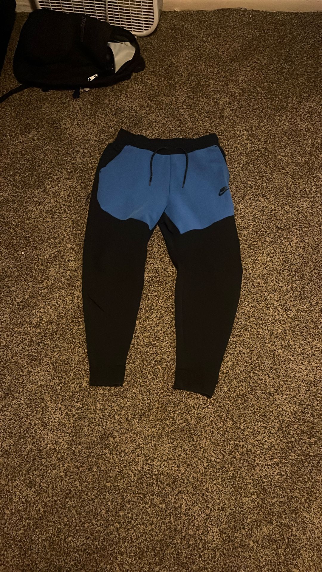 Nike tech sweats blue and black