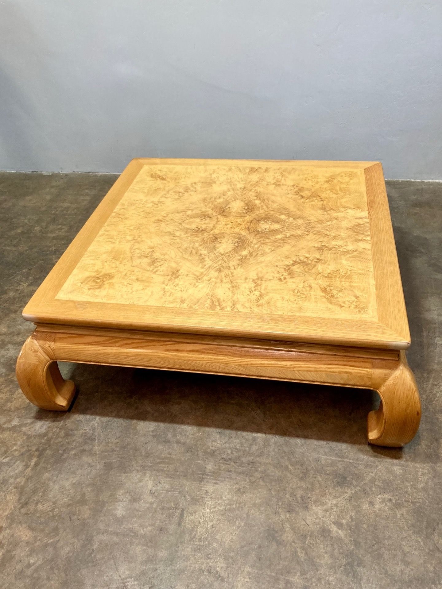 Henredon Scene Two Burlwood Ming Style Coffee Table