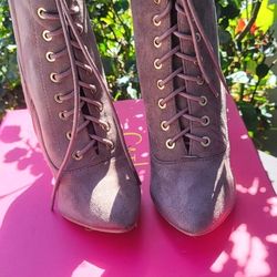 New Taupe Suede Boots