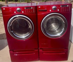LG Tromm Front-Load Washer and electric Dryer Set