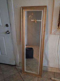 Gold Framed Full-Length Wall Mirror