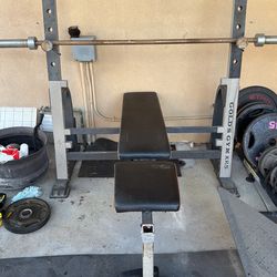 Bench And 45lb Bar