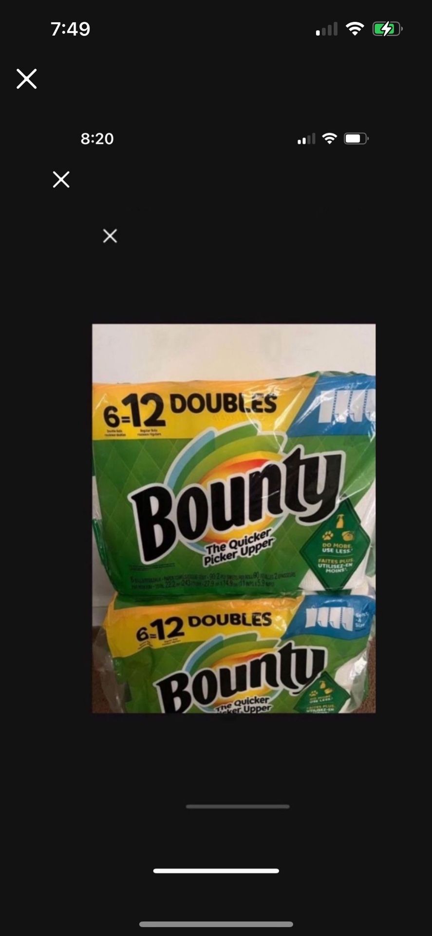 Bounty Paper Towels $12 Each