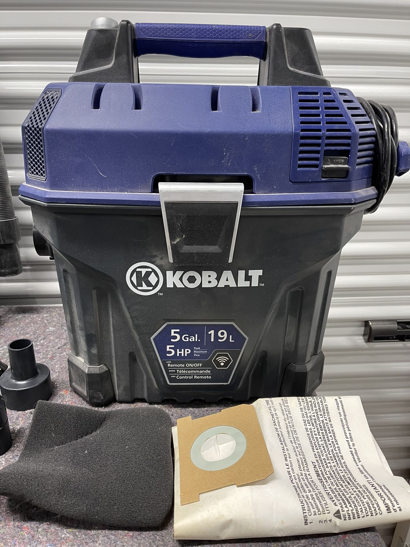 Kobalt 5gal/5hp shop vac