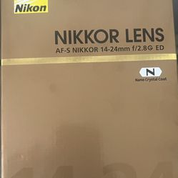 Nikon Nikkor af-s 14-24mm f/2.8g ed lens-Brand New! Unused! 