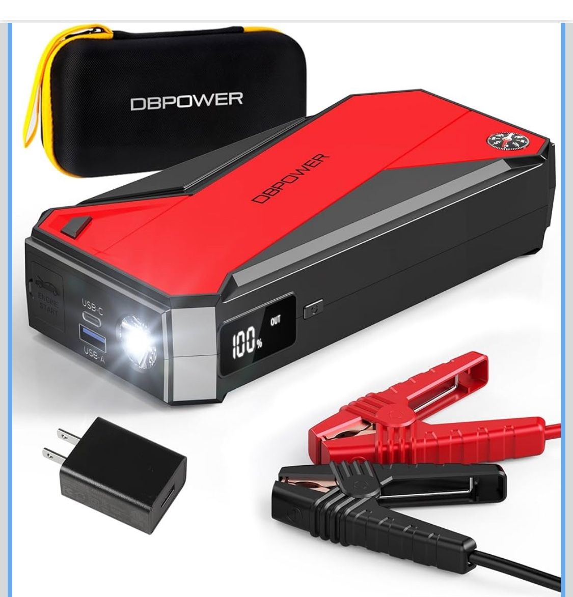 DBPOWER Peak 3000A 18000mAh Portable Car Jump Starter
