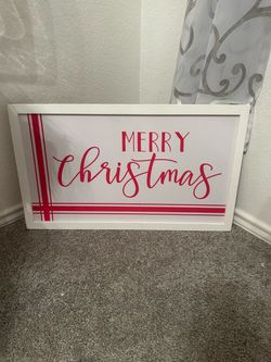 Merry Christmas Framed Wall Sign