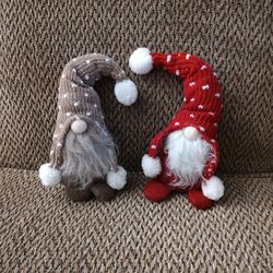 2 STUFFED GNOMES.  $8 EACH.  BOTH FOR $15.  NEW.  PICKUP ONLY.