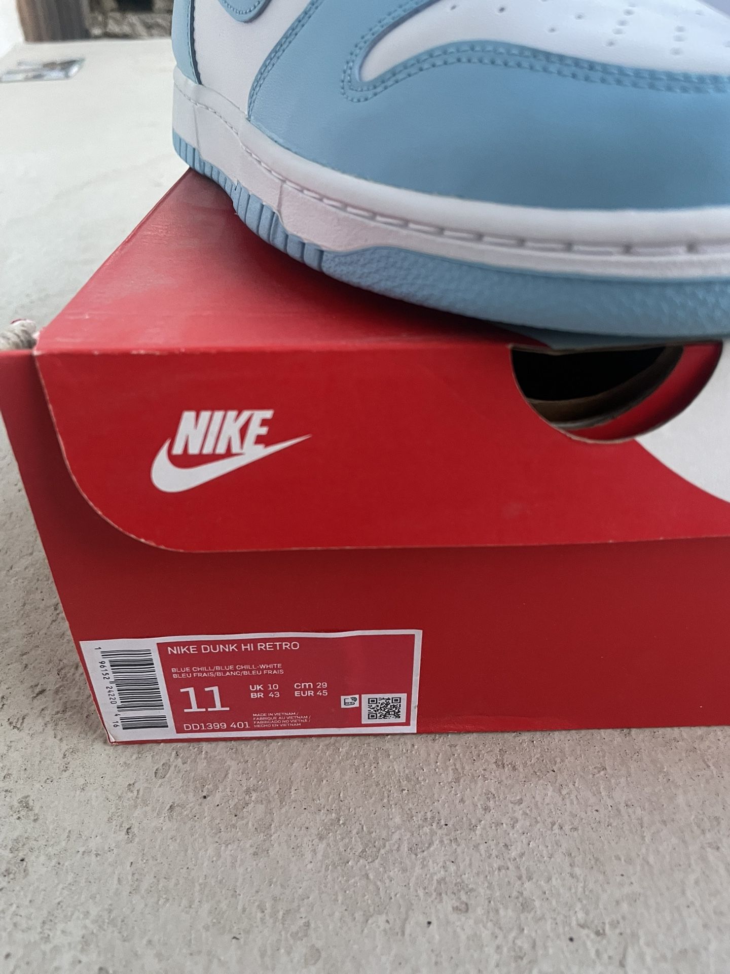 Nike Dunk High Blue Chill Size 11