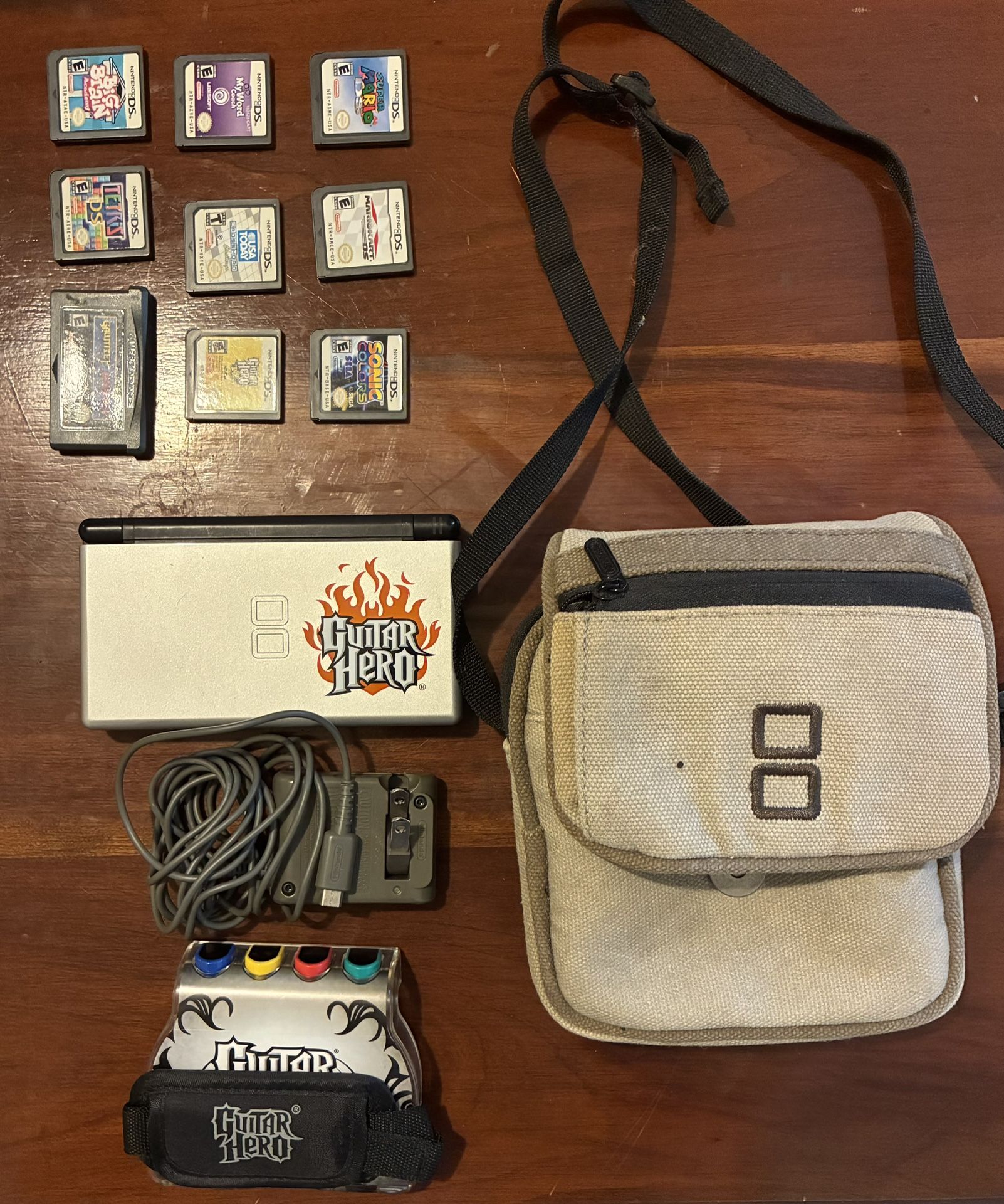 Nintendo DS Plus Case And 9 Games