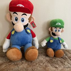 Jumbo Size Super Mario and Luigi  Plushie Toy