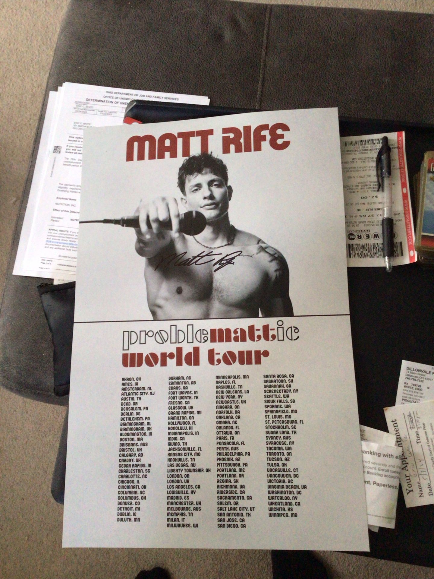 Matt Rife Signed proble-Matt-ic World Tour Poster