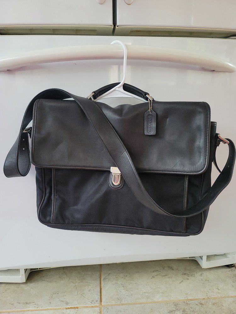 COACH Fabric/Leather Laptop Brief Bag