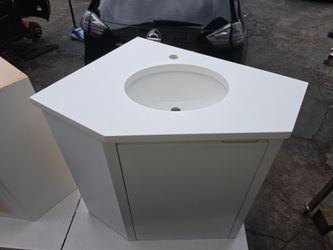 Bathroom vanity and cabinet with counter