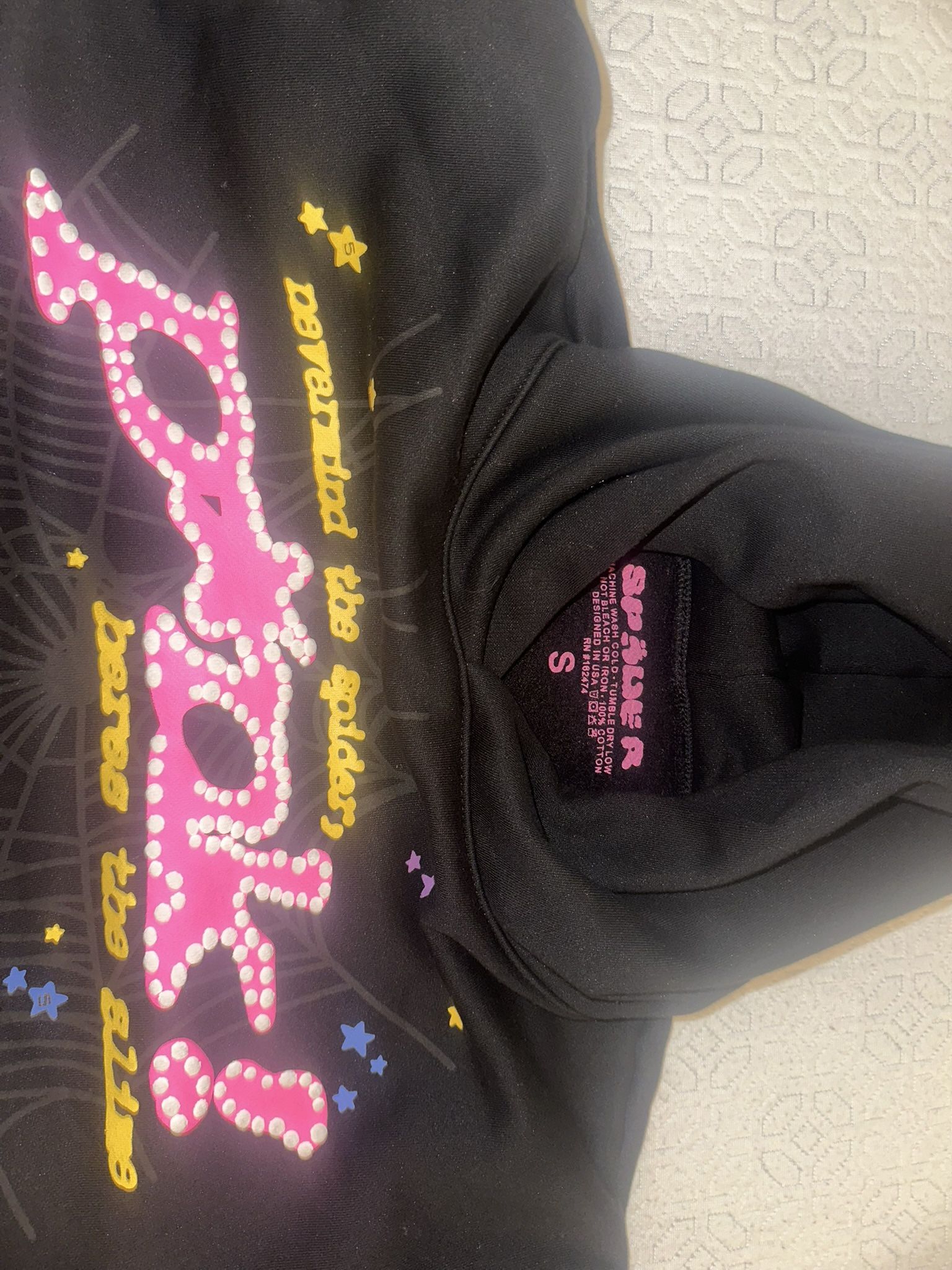 pink spider hoodie