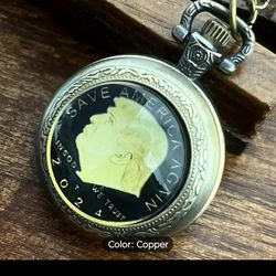 Donald Tump Pocket Watch Brand New Never Used Before 