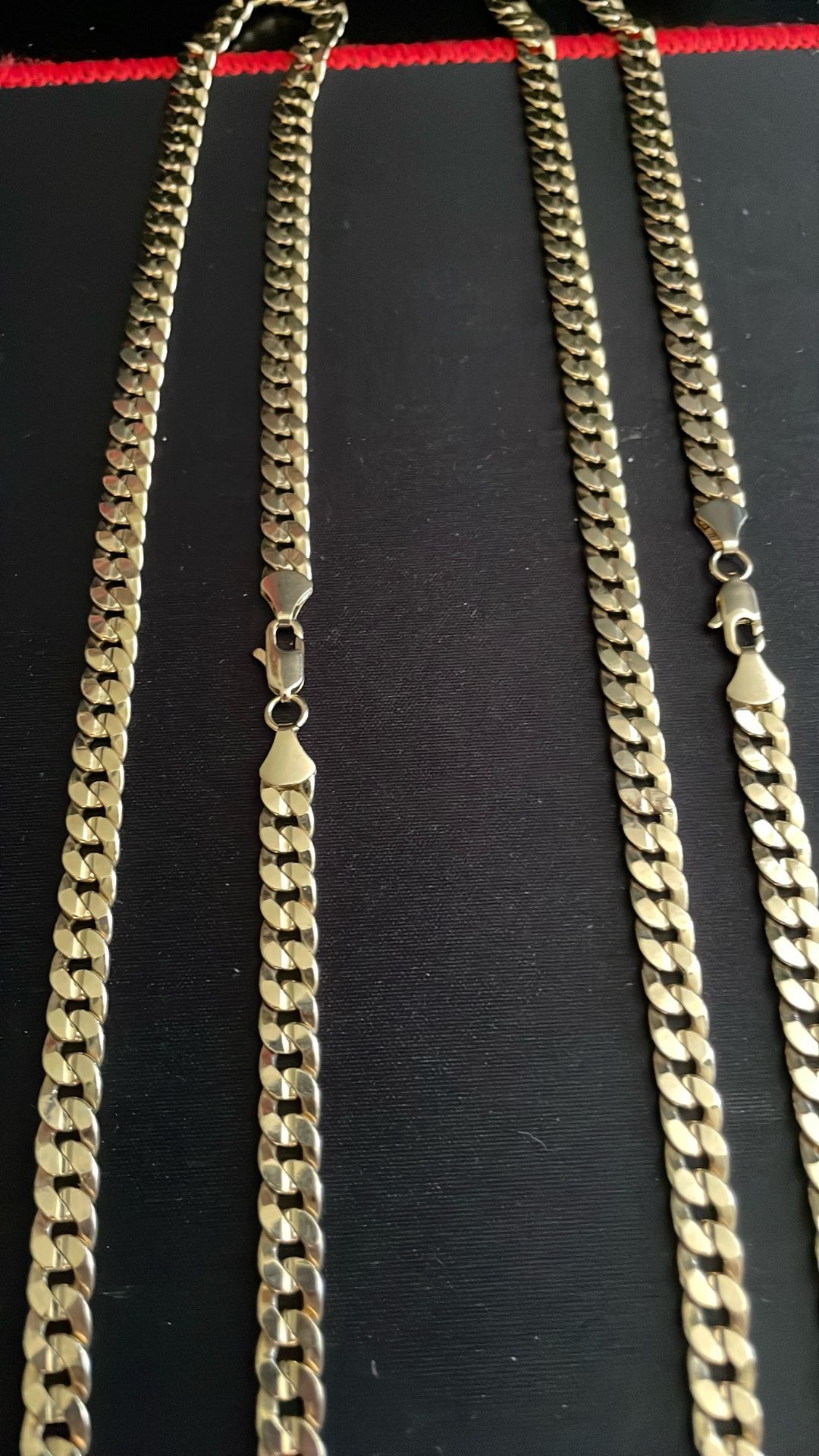 Gold plated chains