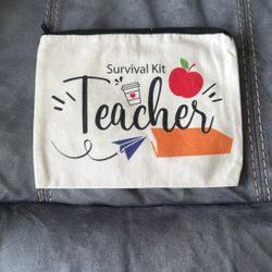 New Without Tag Teacher Survival Kit Pouch Bag