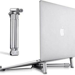 Portable Laptop Stand for Airflow, Adjustable Laptop Stand for MacBook Pro, Aluminum Desk Foldable Compact Universal Laptop Cooling Stand for 12-17 in