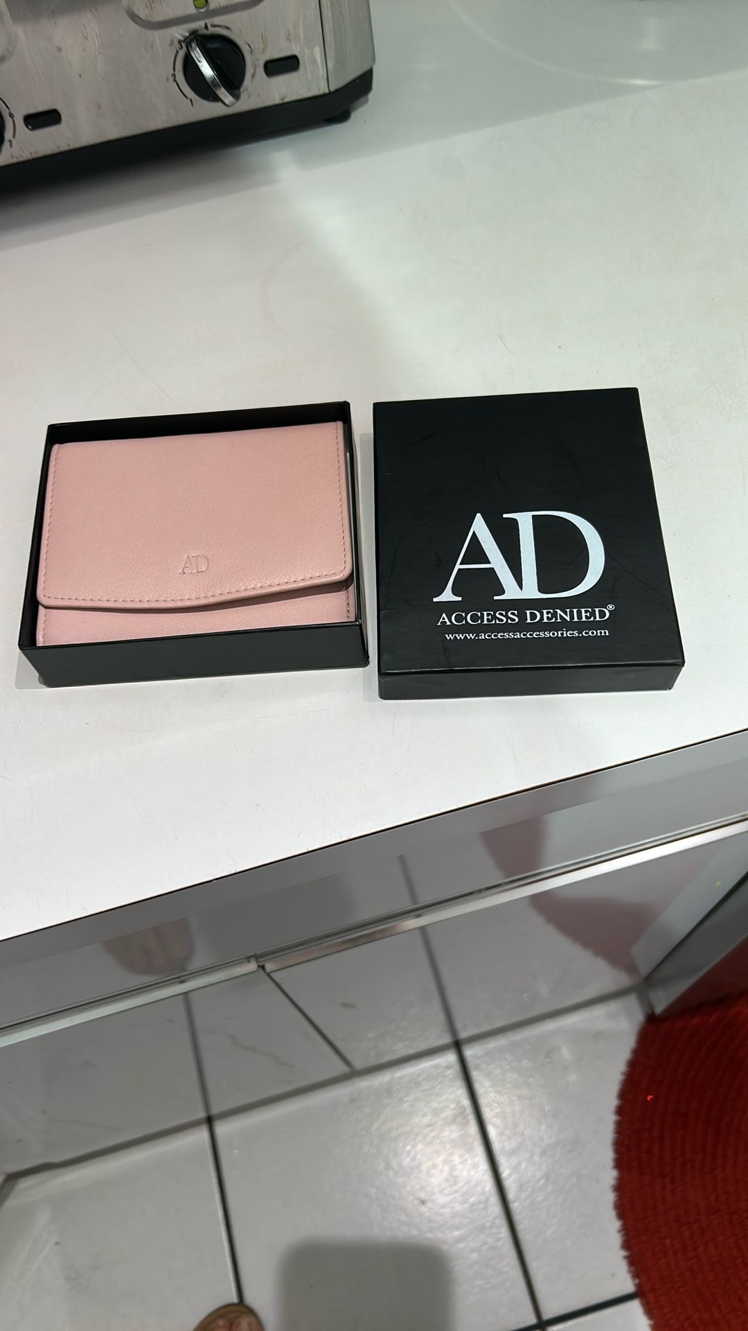 Access Denied Ladies Pink, Leather, Trifold Wallet