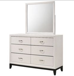 Contemporary Dresser and Mirror Set