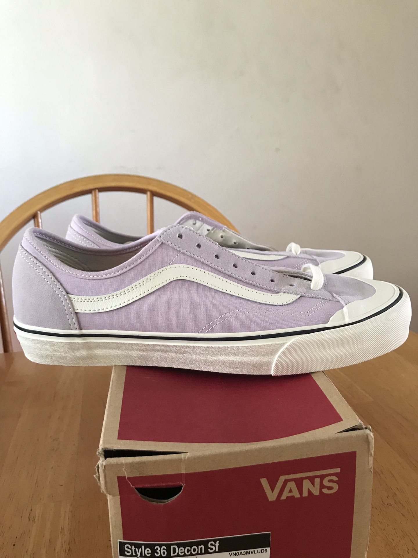 Brand new vans skate skateboard shoes lavender fog style 36 men’s size 12