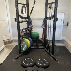 Squat Rack Bumper Plate Bundle