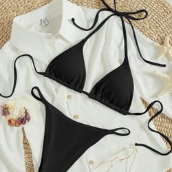 Ribbed Bikini Set - Large