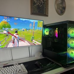 Black Gaming Pc Computer Desktop RTX 4060 / Ryzen 5 5500