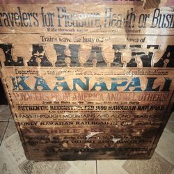 Lahaina Antique Hawaiian Railroad Sign