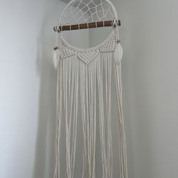 decorative cream knit dream catcher