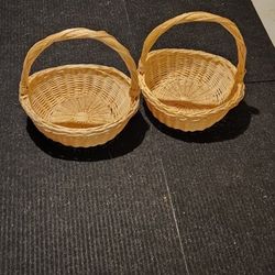 2-Wicker Baskets W/Easter cellophane