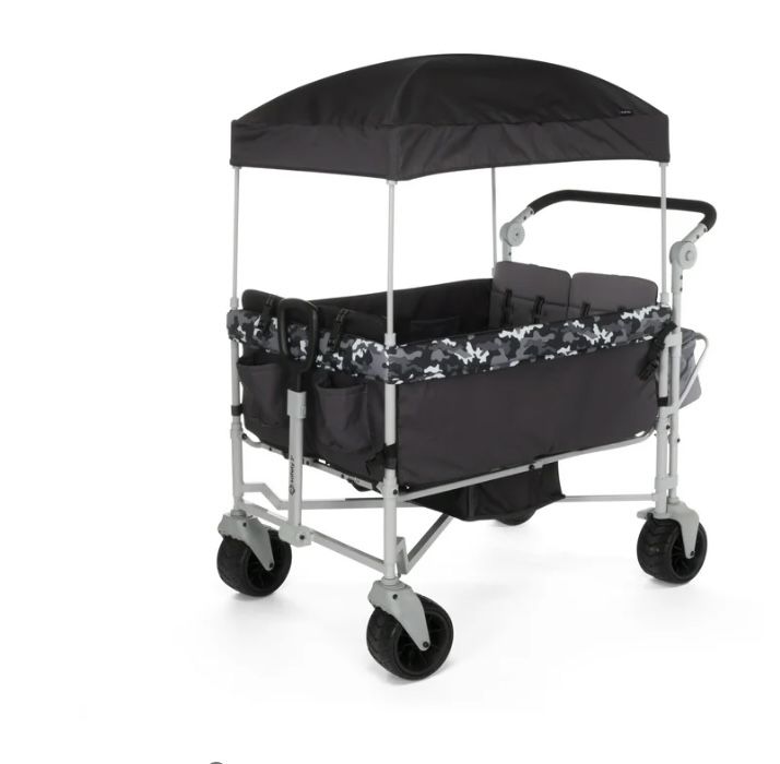 Safety 1st Summit Sprint Quad Wagon Stroller 4 Passenger, Charcoal Camo, Toddler, Unisex